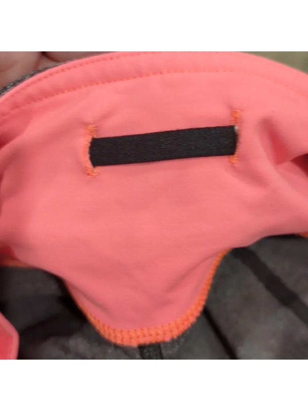 Lululemon Inspire Tight II Mesh Heathered Black / Grapefruit